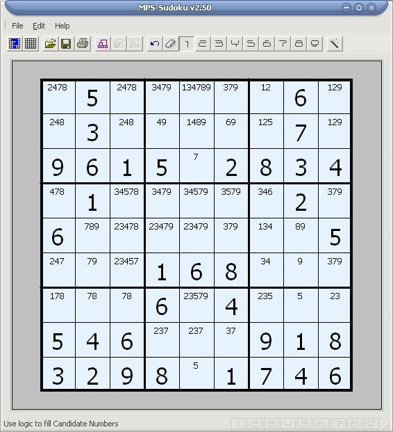 MPS-Sudoku Screenshot